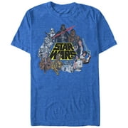 Men's Star Wars Classic Characters Graphic Tee Royal Blue Heather Small